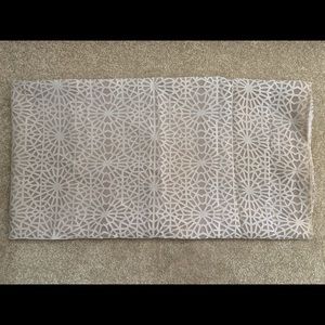 White and Cream Patterned Shower Curtain